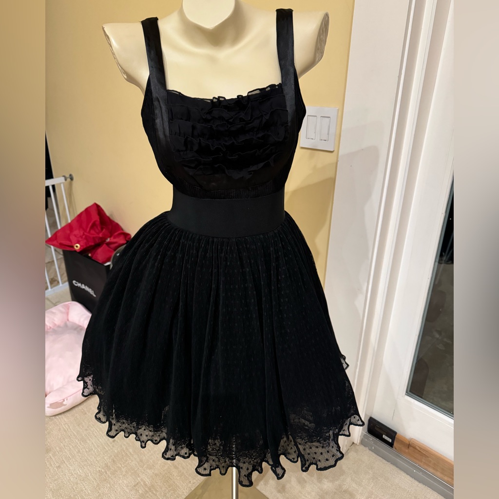 Monoush 80s Prom Dress With Wide Elastic Belt Size 36